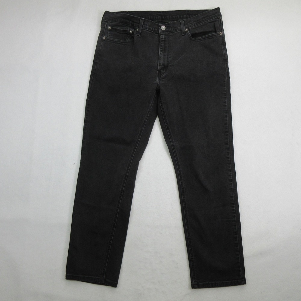 Levi's Men Jeans 36X28 (Tag38x32) 541 Athletic Taper Black Stretch Denim Tapered